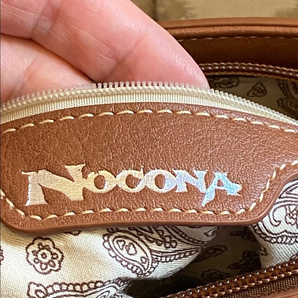 Nocona Ivy Brown Leather Crossbody Bag with Leather Strap - Picture 7 of 10
